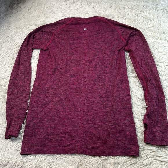 Lululemon Swiftly Tech Long Sleeve Crew Heathered Jewelled Magenta - Picture 5 of 6